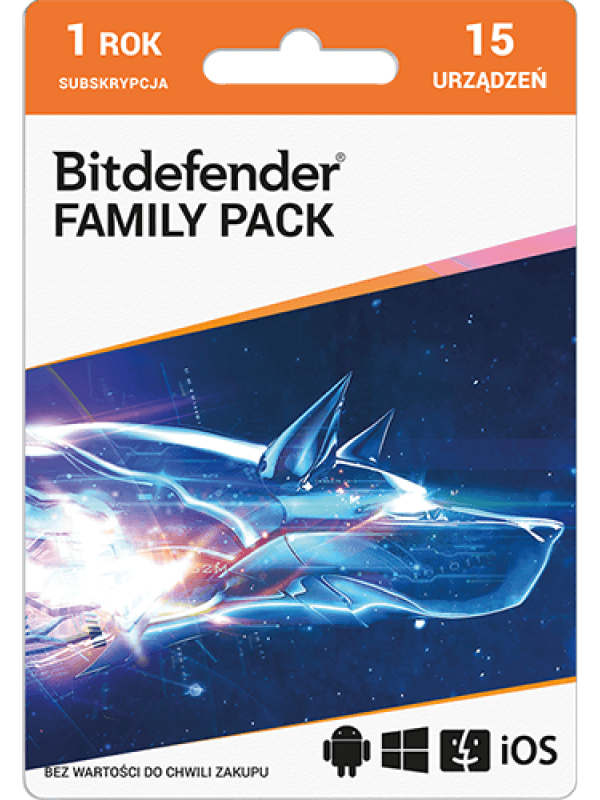 Program Antywirusowy Bitdefender Family Pack 2021 (15 stanowisk) – cover