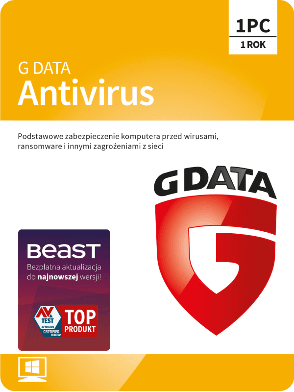 Program Antywirusowy G DATA Antivirus 12 miesięcy (1 użytkownik) – cover