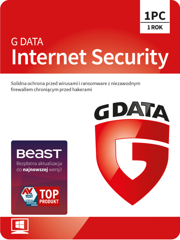 Program Antywirusowy G DATA Internet Security 12 miesięcy (1 użytkownik) – cover