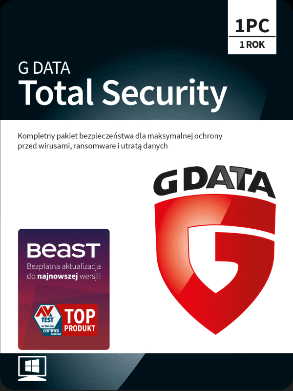 Program Antywirusowy G DATA Total Security 12 miesięcy (1 użytkownik) – cover