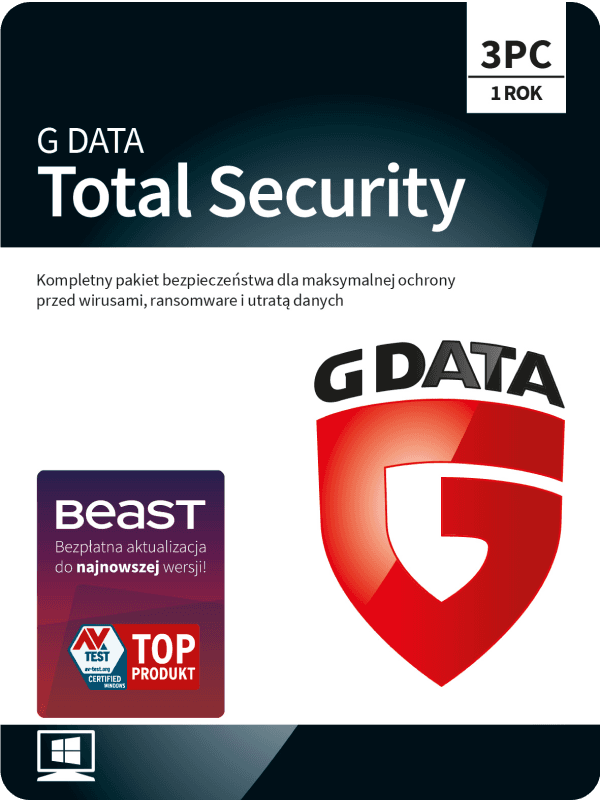 Program Antywirusowy G DATA Total Security 12 miesięcy (3 użytkowników) – cover